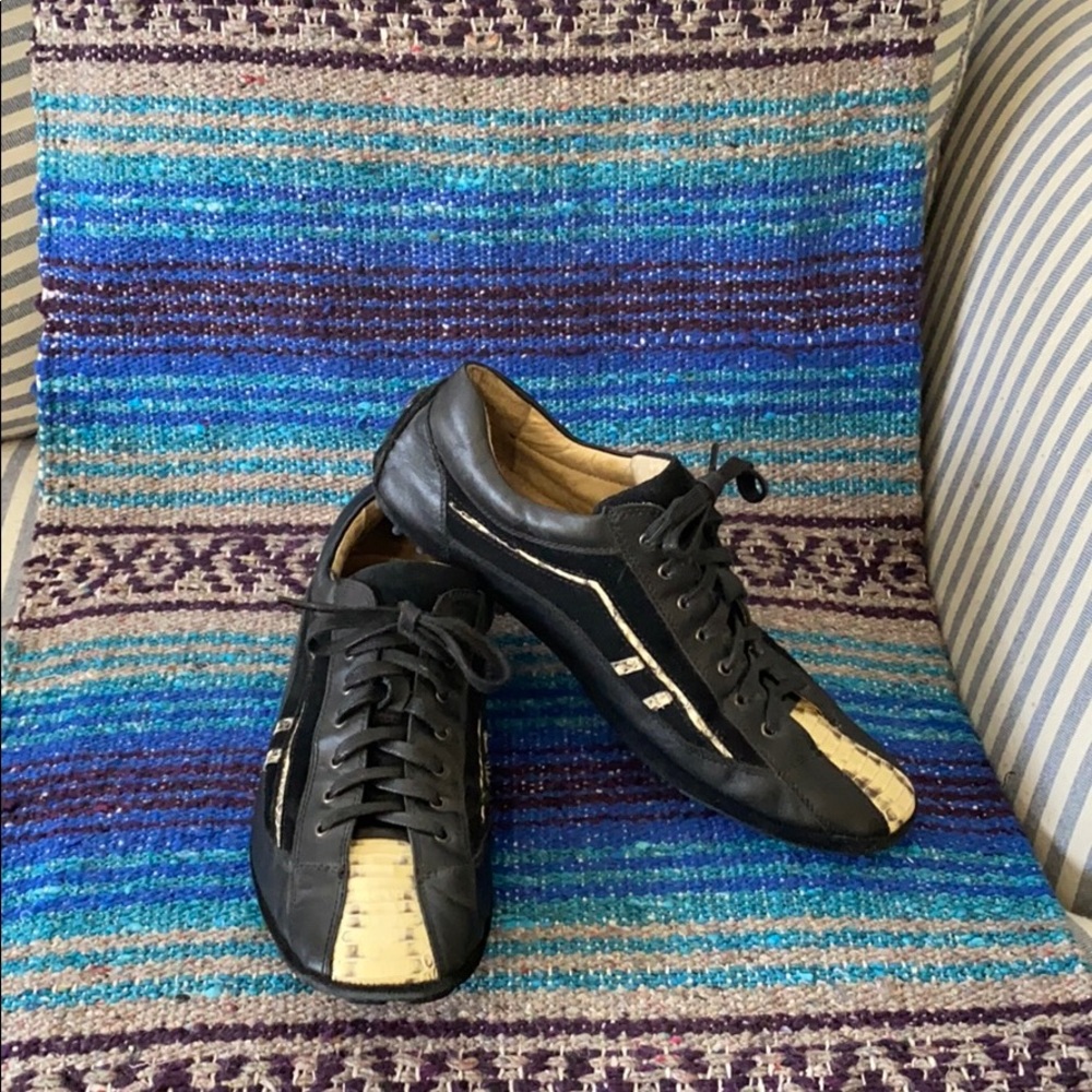 Mens STEVE MADDEN Python and Leather Sneaker